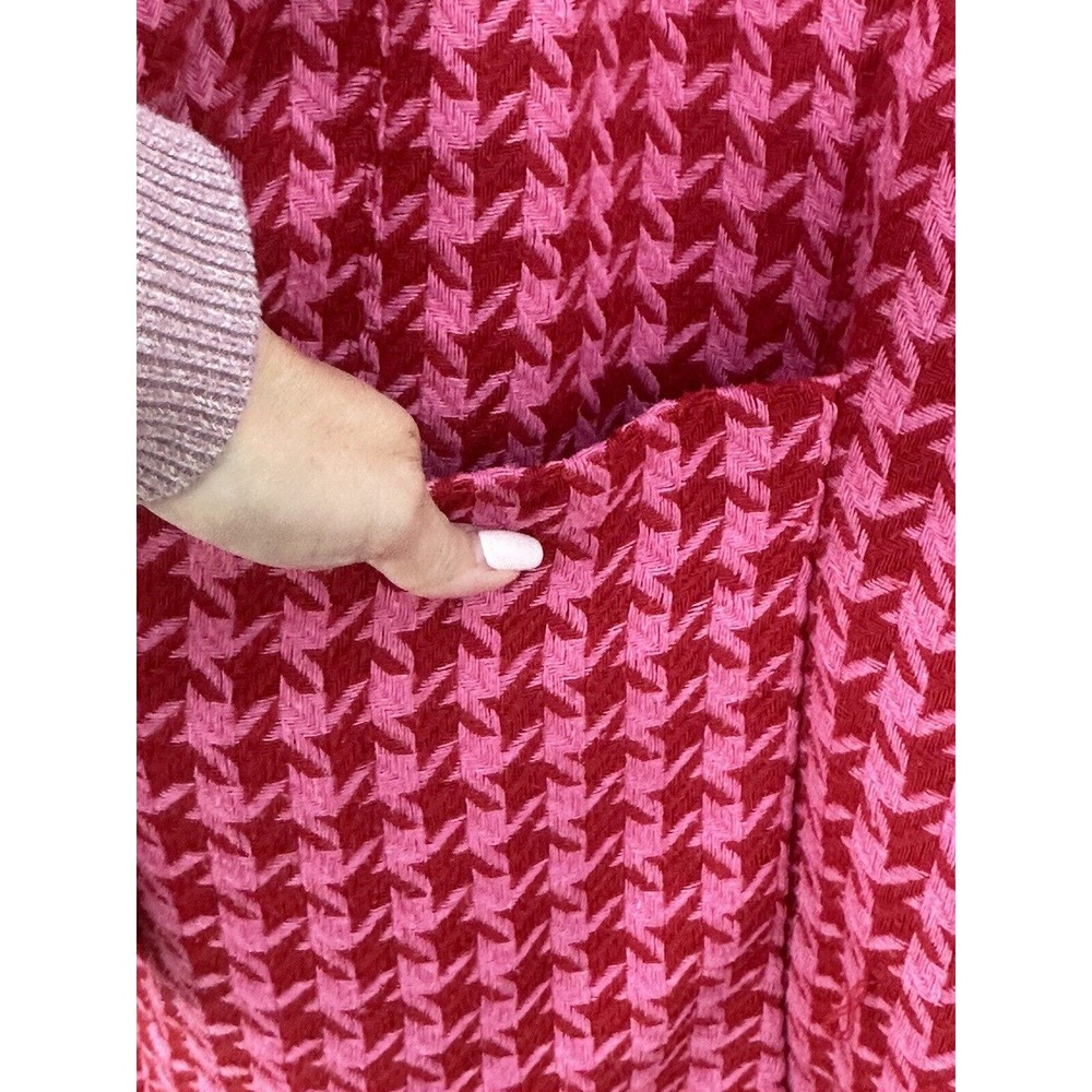 AFRM Sassy XL Pink Red Herringbone Lined Oversized Fit Blazer Barbie core READ - Picture 12 of 16